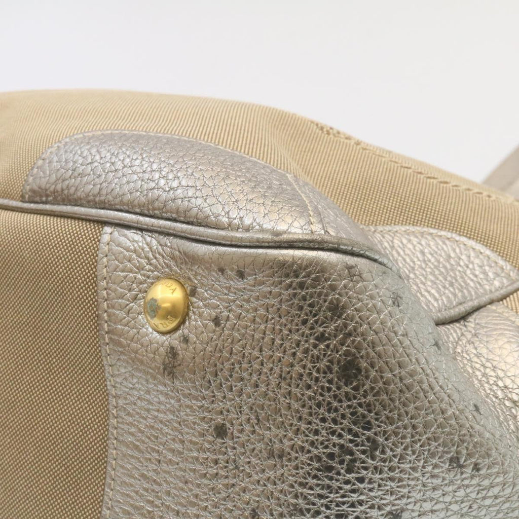 PRADA Tote Bag Canvas Beige  ar6404