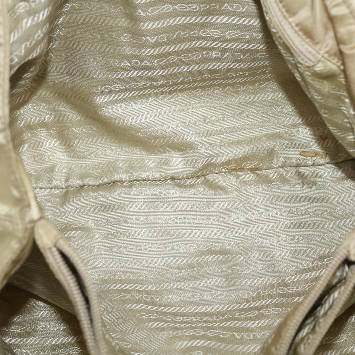 PRADA Tote Bag Nylon Beige  ar6825