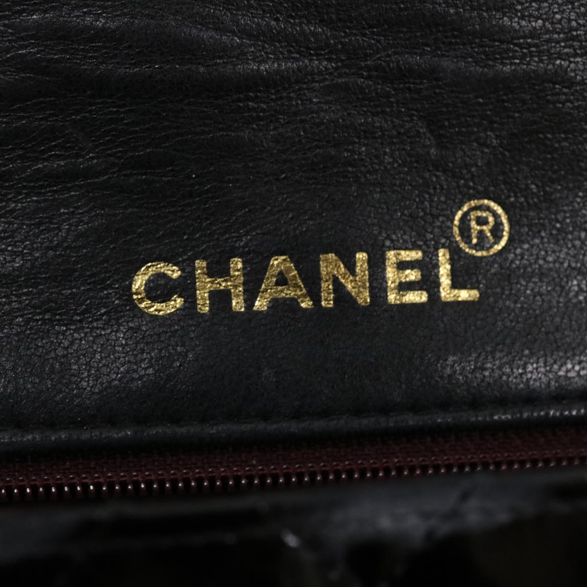 CHANEL Mini Matelasse Chain Flap Shoulder Bag Enamel Black Gold CC Auth ar6839A