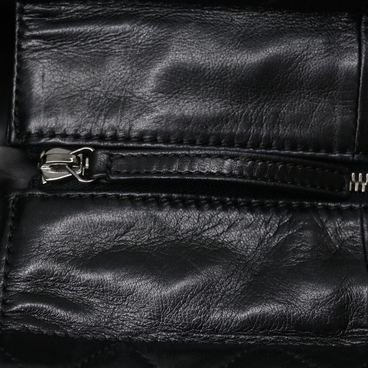 CHANEL Chain Matelasse Tote Bag Lamb Skin Black CC  ar7246A
