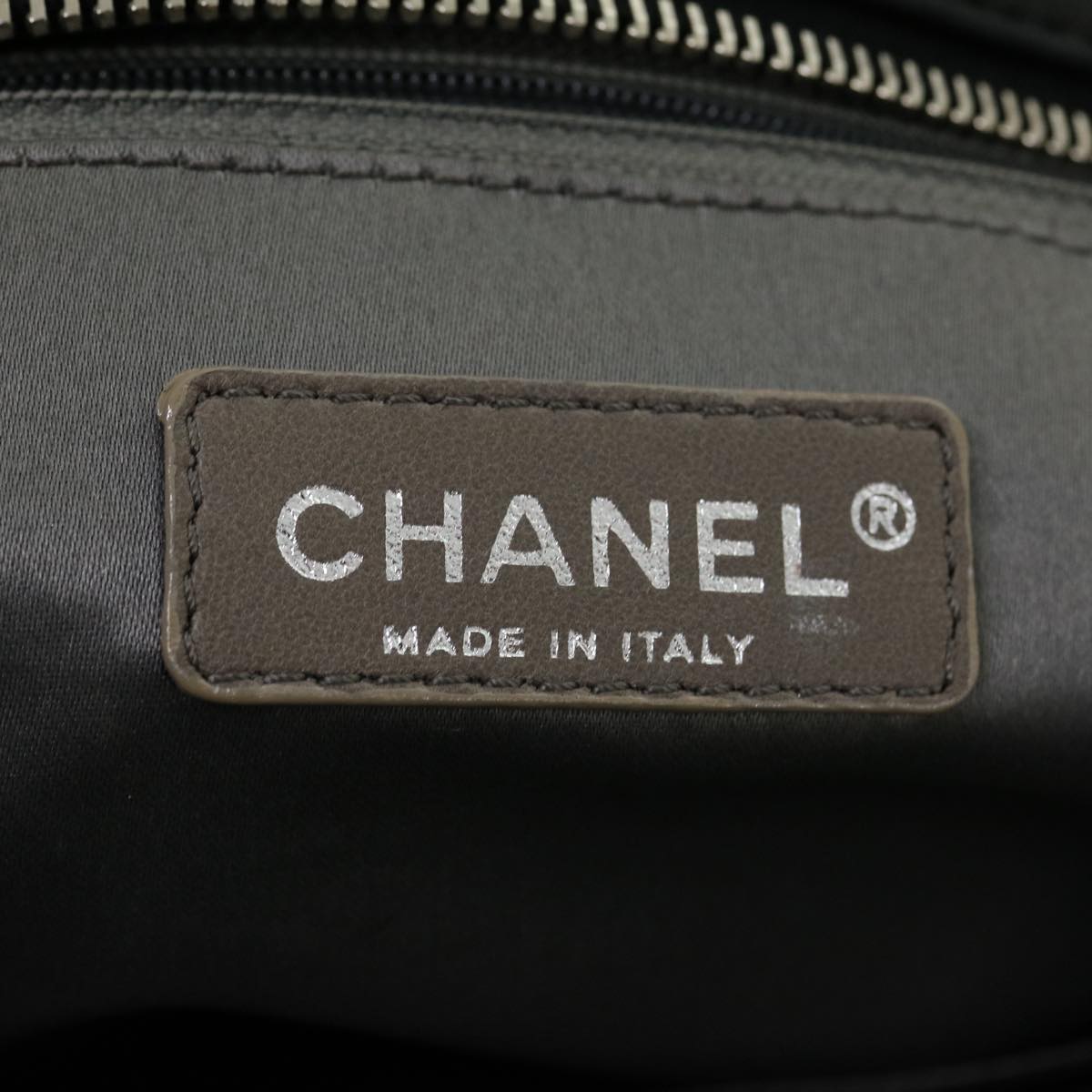CHANEL Chain Matelasse Tote Bag Lamb Skin Black CC Auth ar7246A