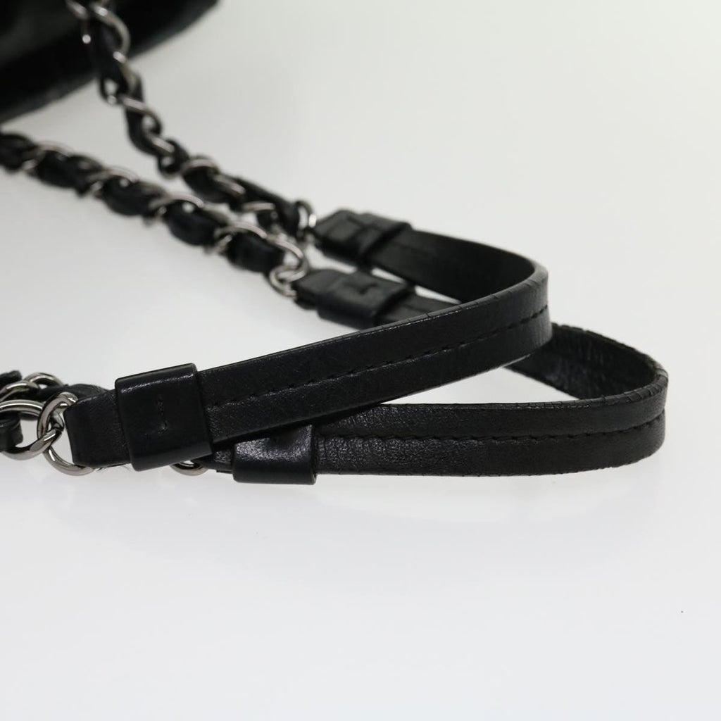CHANEL Chain Matelasse Tote Bag Lamb Skin Black CC  ar7246A