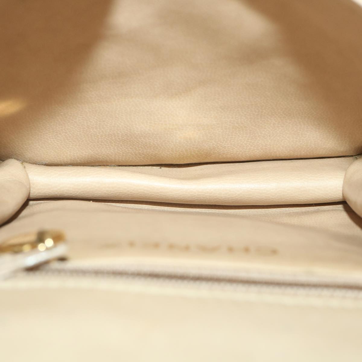 CHANEL Shoulder Bag Lamb Skin Beige CC  ar9074