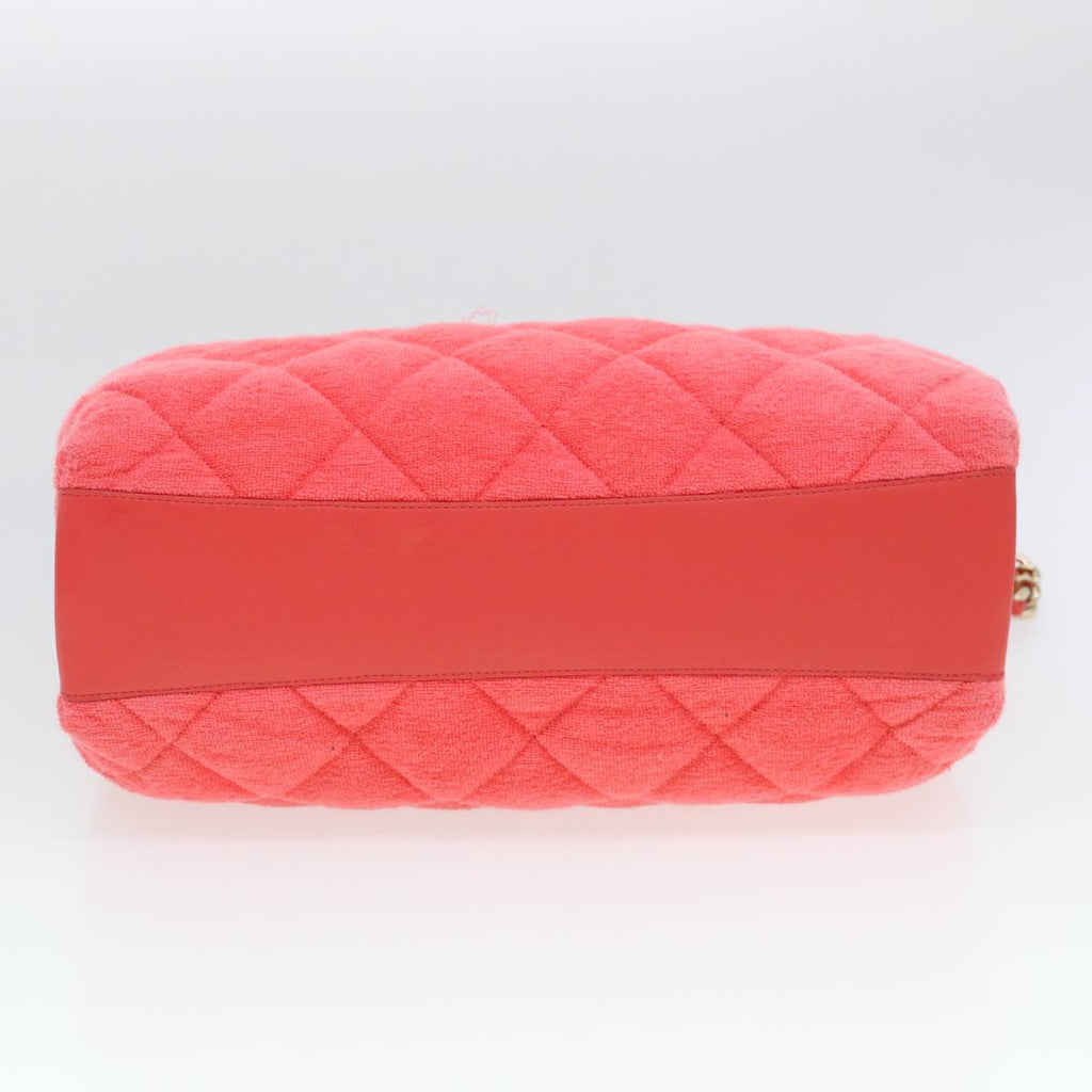 CHANEL Chain Hand Bag Pile 2way Pink CC  ar9158A