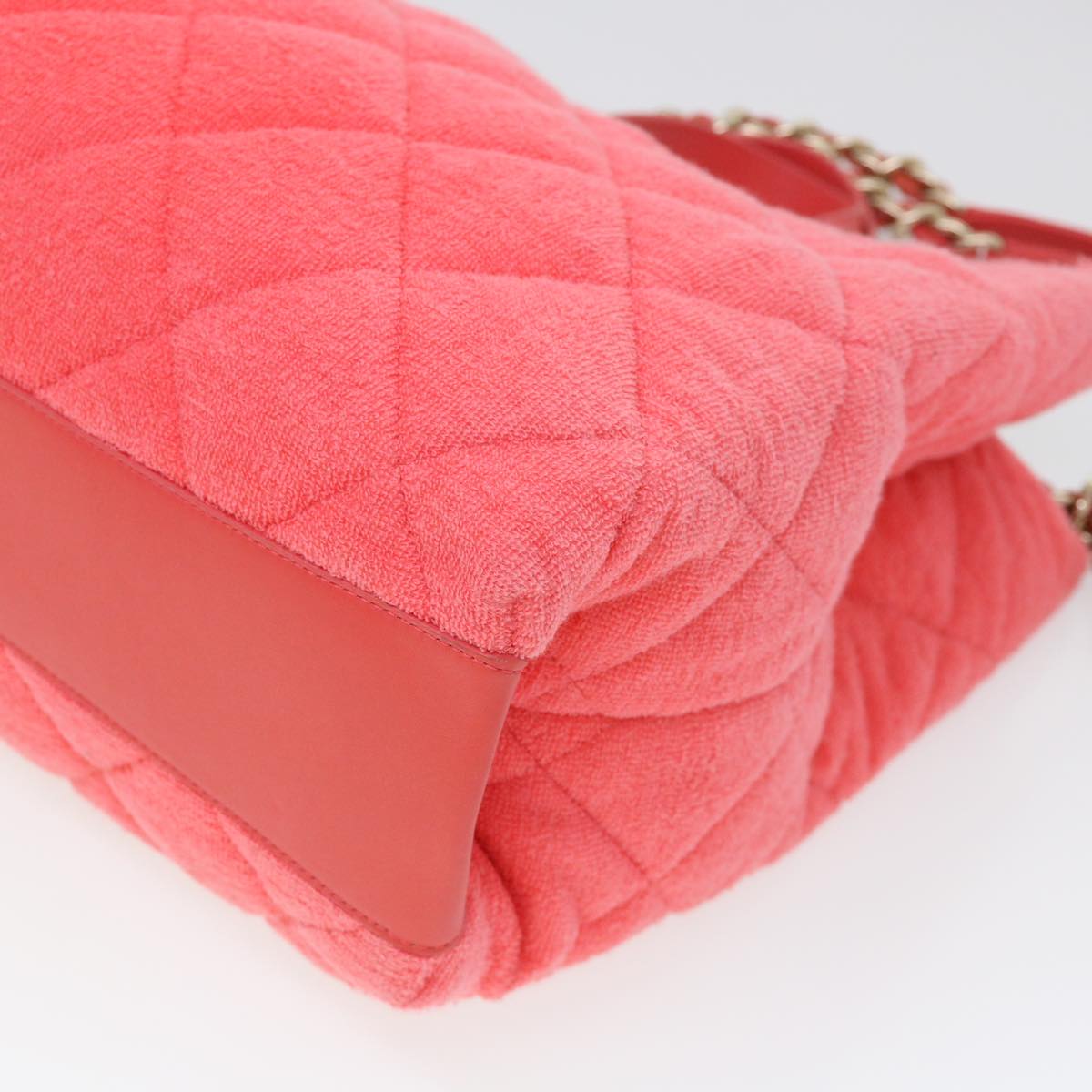 CHANEL Chain Hand Bag Pile 2way Pink CC  ar9158A