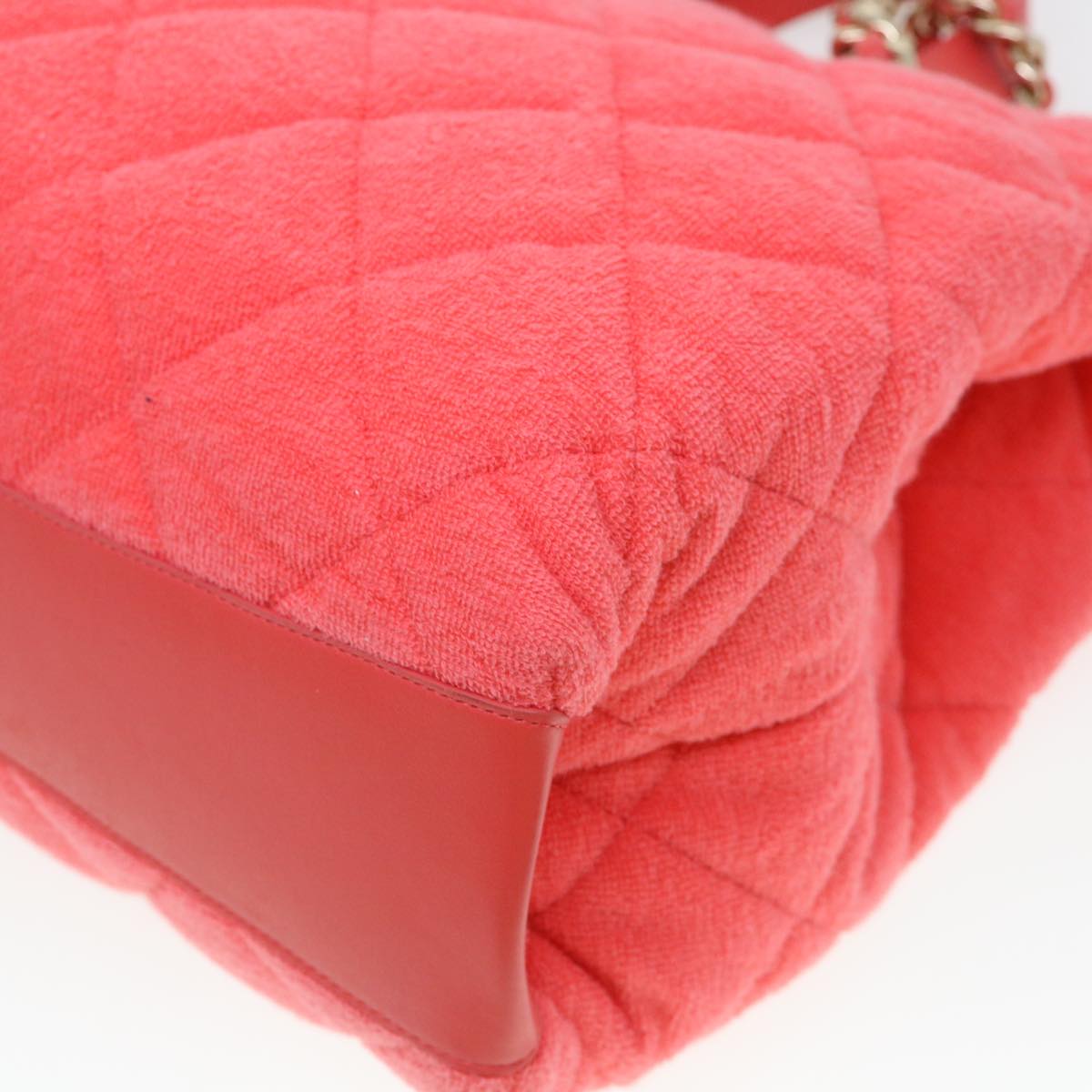 CHANEL Chain Hand Bag Pile 2way Pink CC  ar9158A