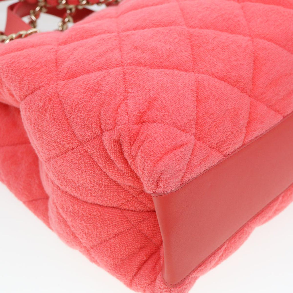 CHANEL Chain Hand Bag Pile 2way Pink CC  ar9158A