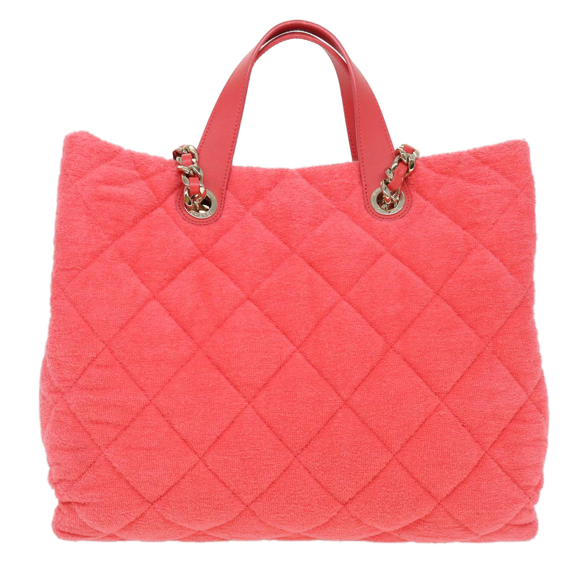 CHANEL Chain Hand Bag Pile 2way Pink CC  ar9158A