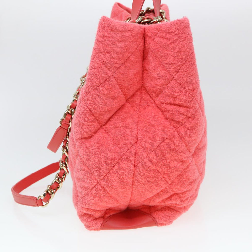 CHANEL Chain Hand Bag Pile 2way Pink CC  ar9158A
