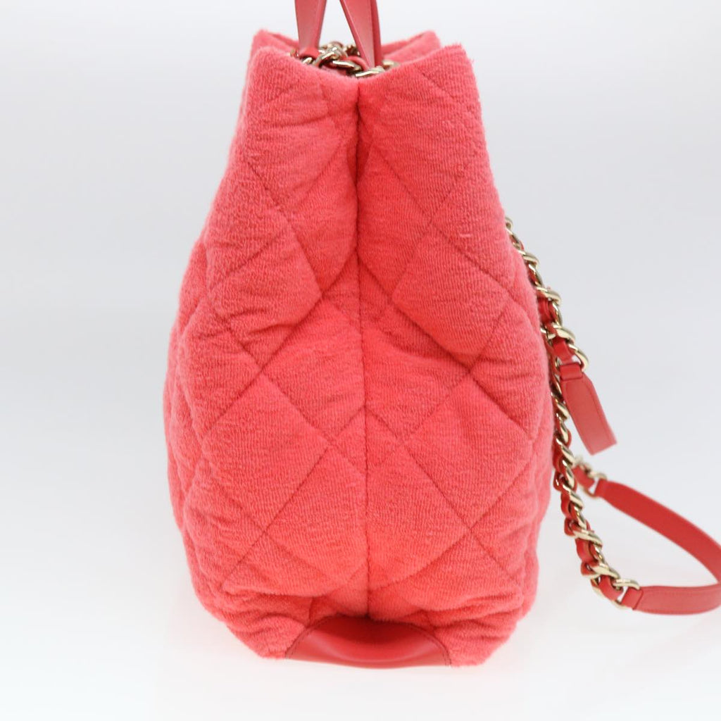 CHANEL Chain Hand Bag Pile 2way Pink CC  ar9158A