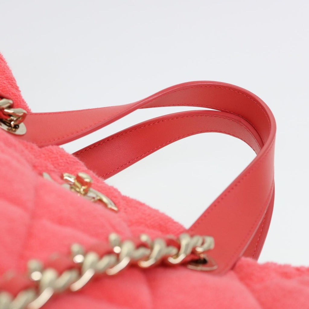 CHANEL Chain Hand Bag Pile 2way Pink CC  ar9158A