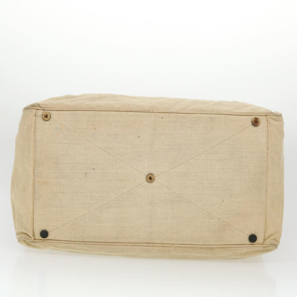 PRADA Boston Bag Canvas 2way Beige  ar9161