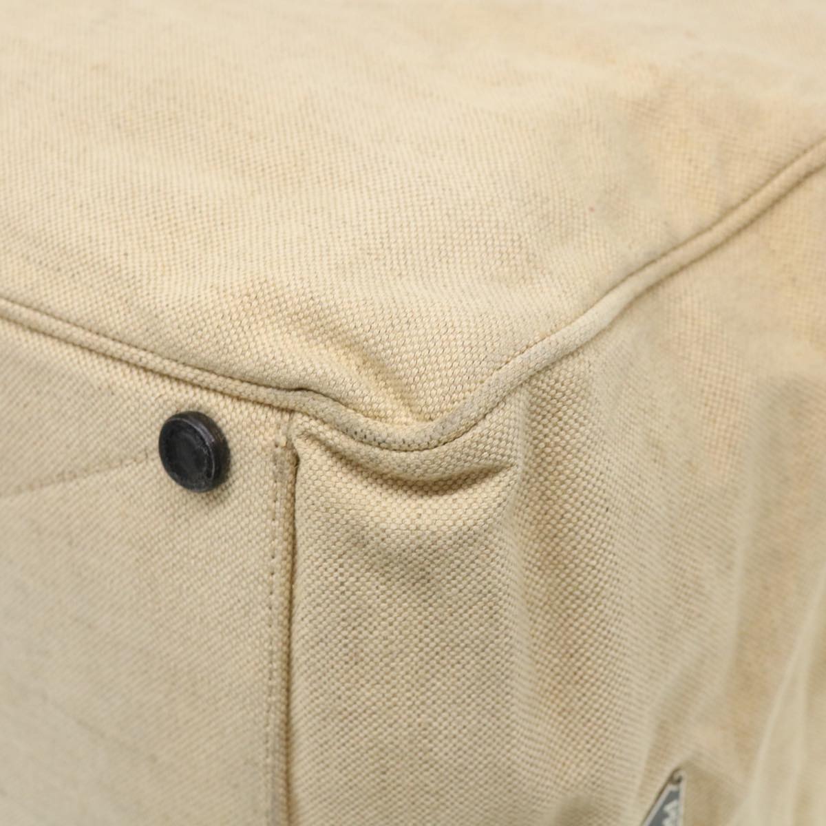 PRADA Boston Bag Canvas 2way Beige  ar9161