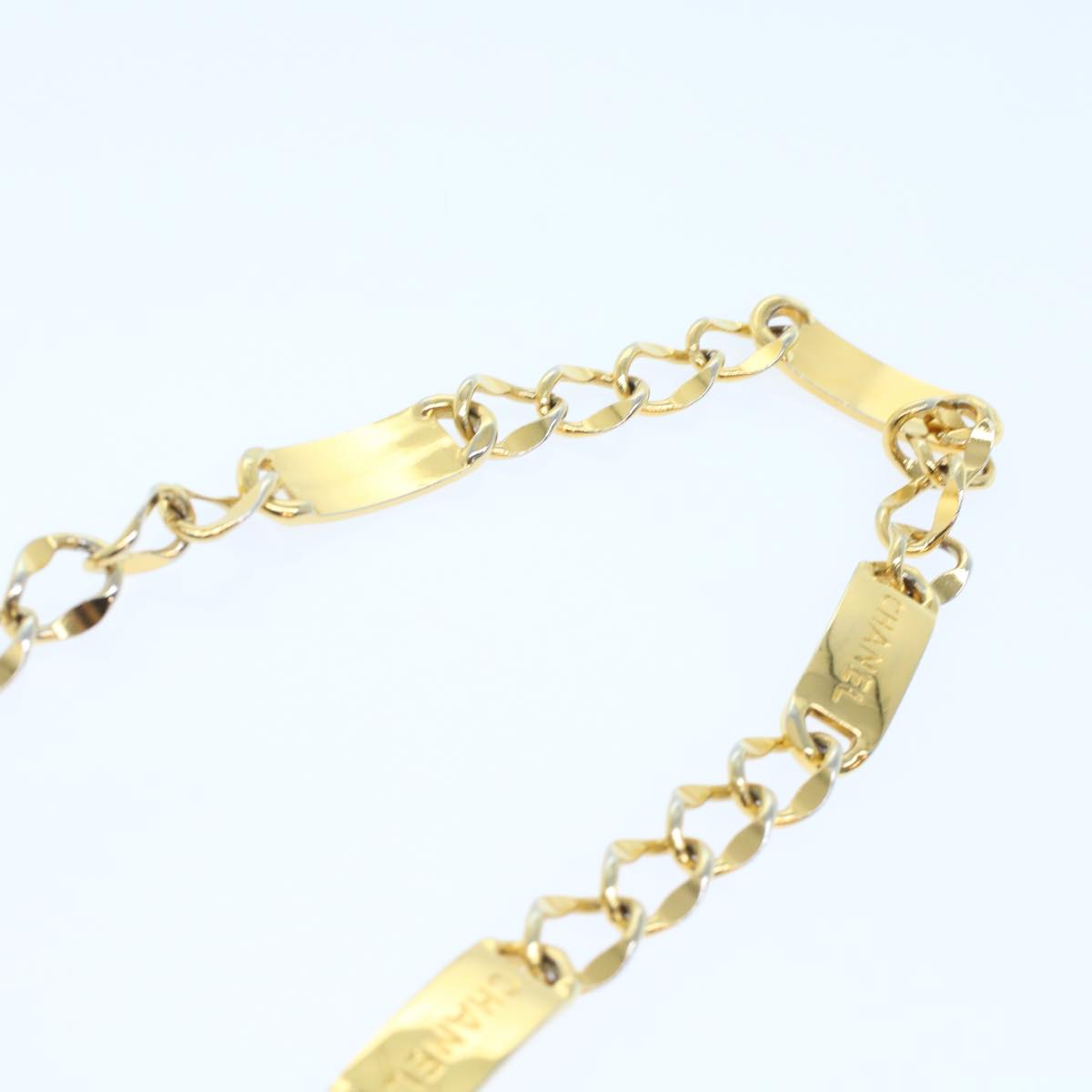CHANEL Belt metal 35.4" Gold CC Auth ar9720B