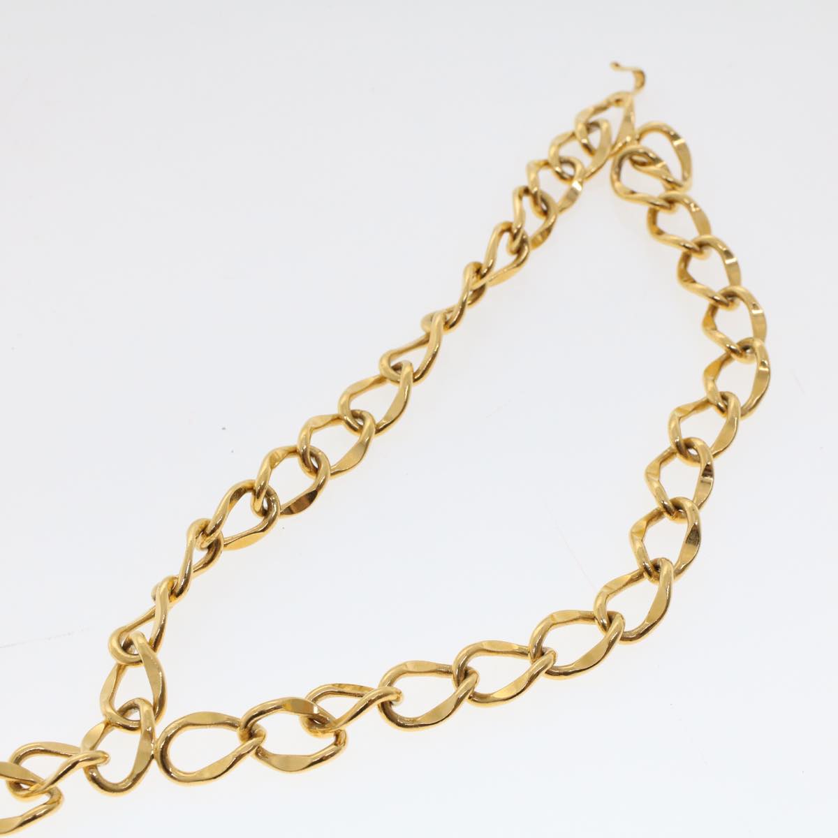 CHANEL Belt metal 33.5" Gold Tone CC Auth ar9885B