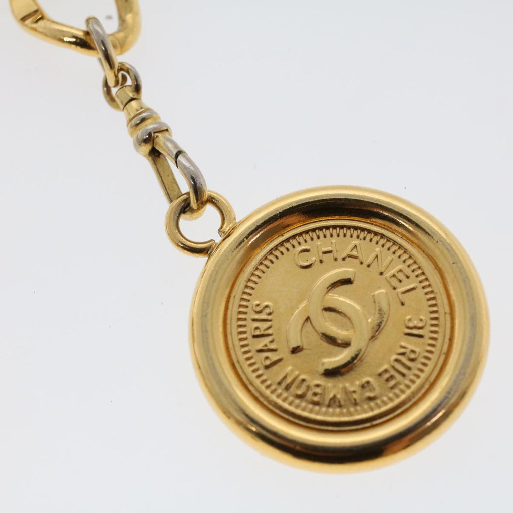 CHANEL Belt metal 33.5" Gold Tone CC Auth ar9885B