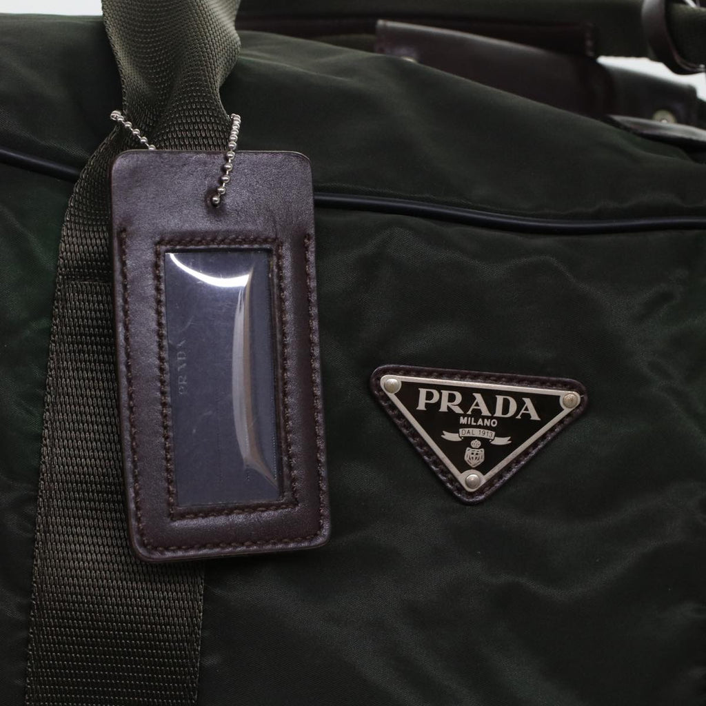 PRADA Boston Bag Nylon Green  ar9930