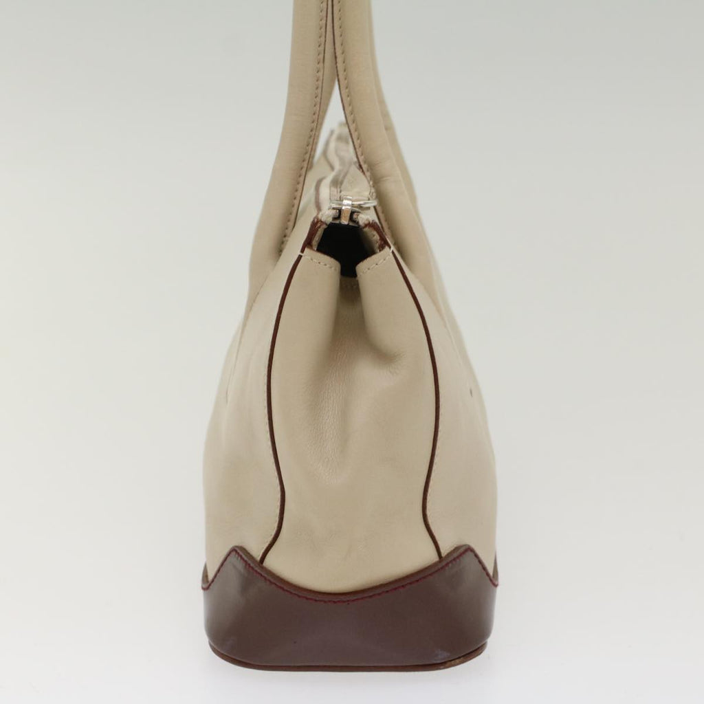 PRADA Shoulder Bag Leather Beige  ar9943