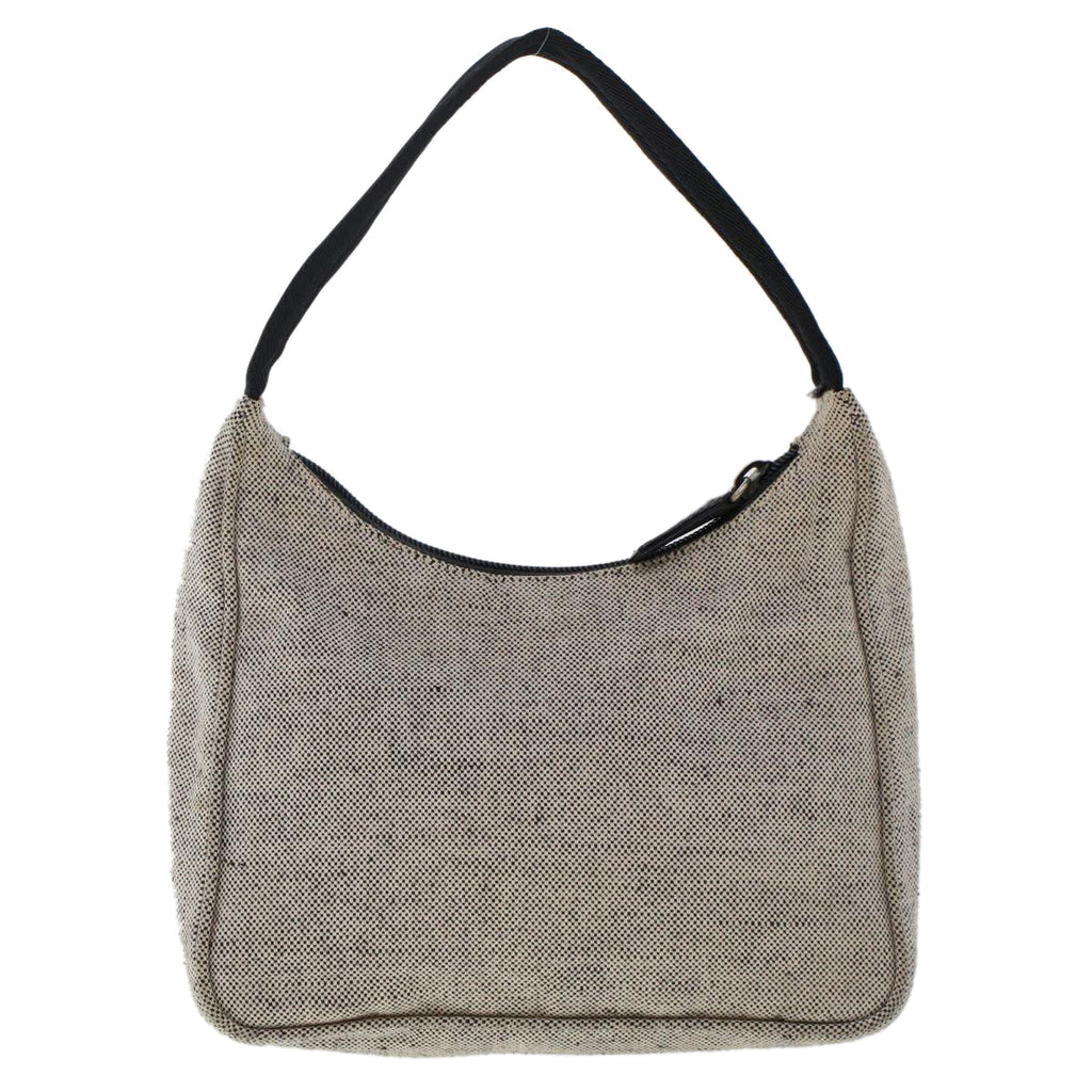 PRADA Sports Hand Bag Canvas Beige Black  ar9973