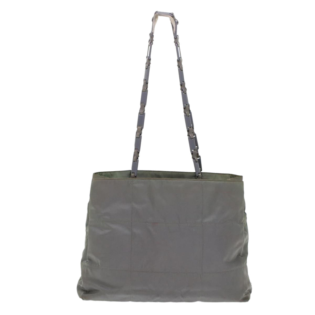 PRADA Quilted Shoulder Bag Nylon Gray  ar9997