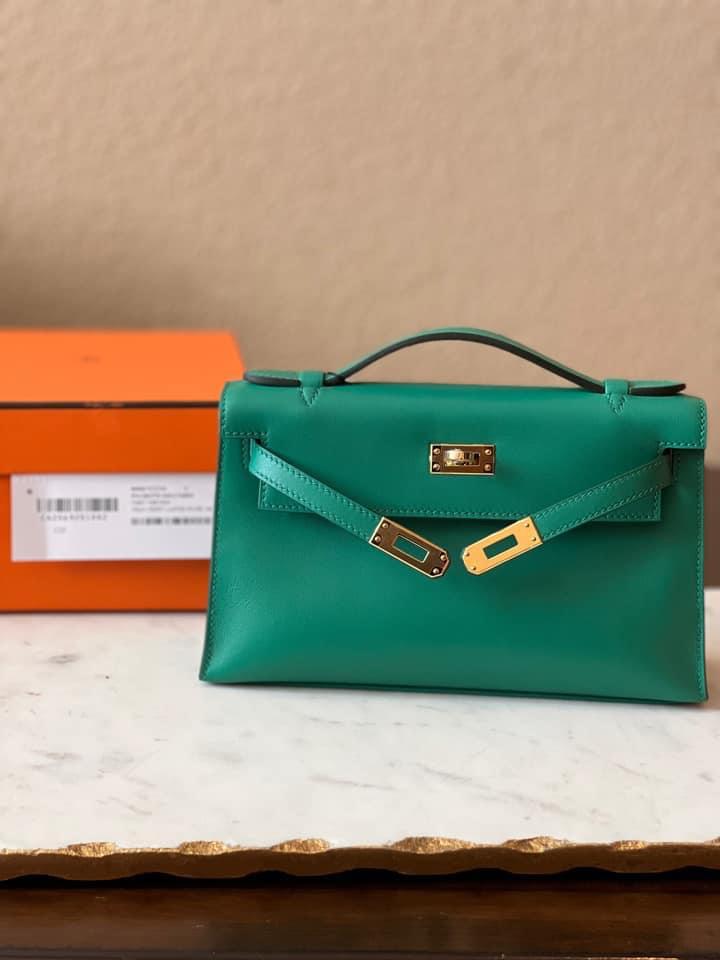 Hermes Kelly Pochette Vert Vertigo Swift Gold Hardware- Payment 2