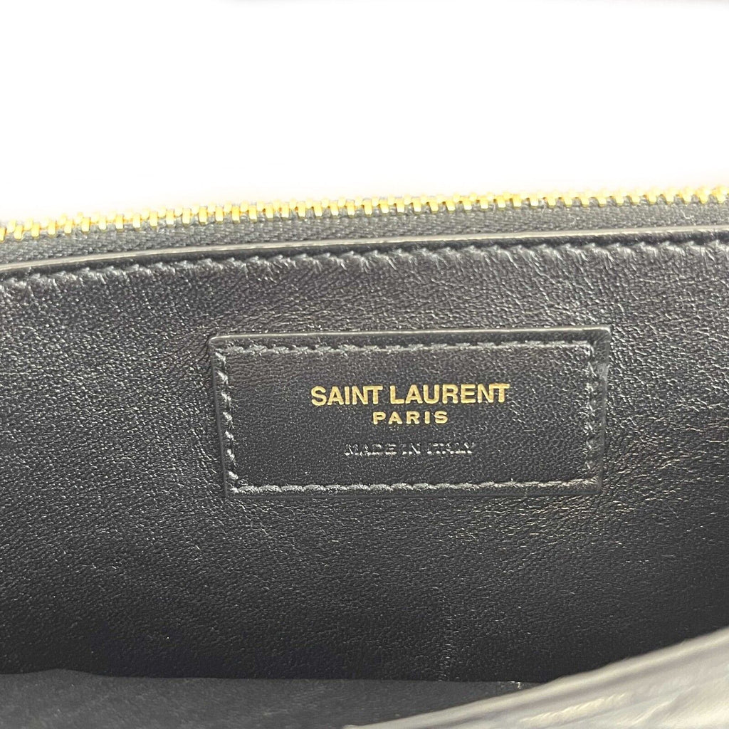 SAINT LAURENT - Gaby Mini Satchel in Black Quilted Lambskin Leather - Crossbody