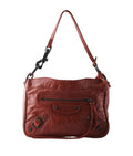 Balenciaga 237203 Giant Hip Red Leather Shoulder Bag