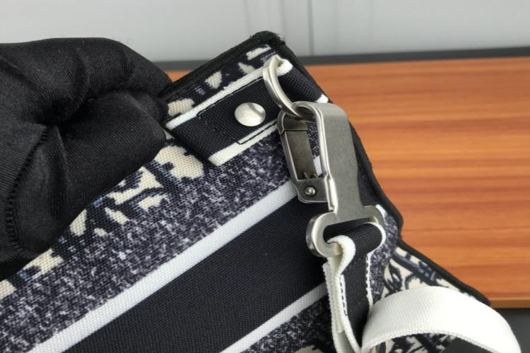 Dior Blue Oblique Embroidered Canvas Clutch