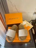 louis vuitton Women's Pool Pillow Comfort Flat Mule Beige For Women