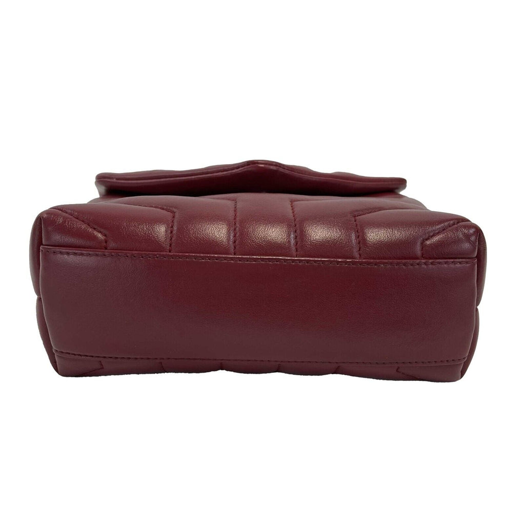 SAINT LAURENT LouLou Toy Strap Bag in Quilted Y Leather Red Cranberry Crossbody