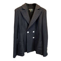 Chanel black jacket with white buttons