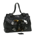 CHANEL COCO Mark Tote Bag Lamb Skin Black CC  bs1448A