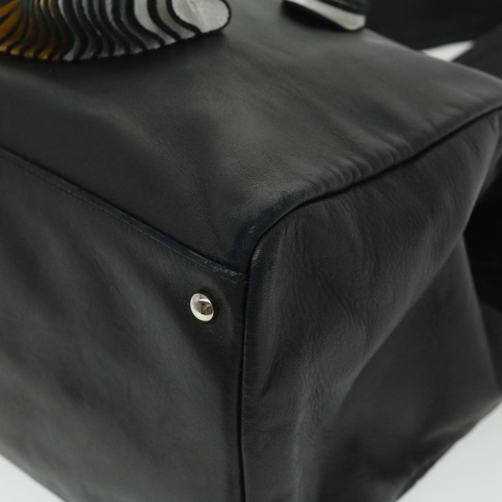 CHANEL COCO Mark Tote Bag Lamb Skin Black CC  bs1448A