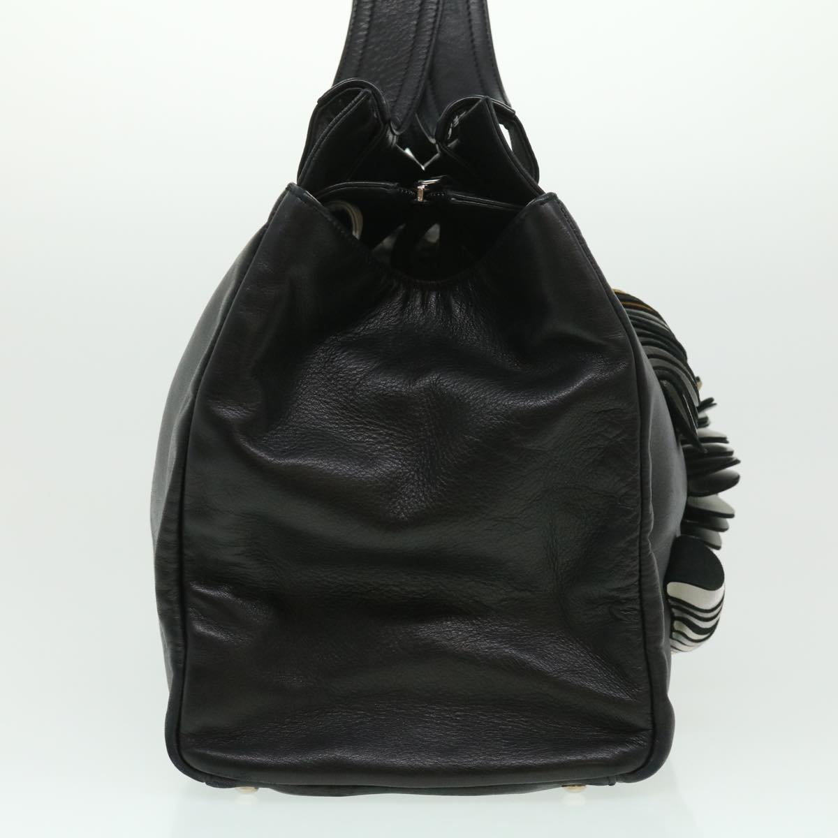 CHANEL COCO Mark Tote Bag Lamb Skin Black CC  bs1448A