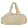 CHANEL Hand Bag Caviar Skin White CC  bs4111