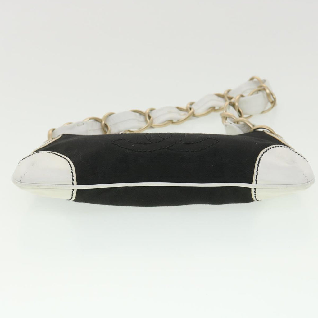 CHANEL Shoulder Bag Canvas Black CC  bs4514