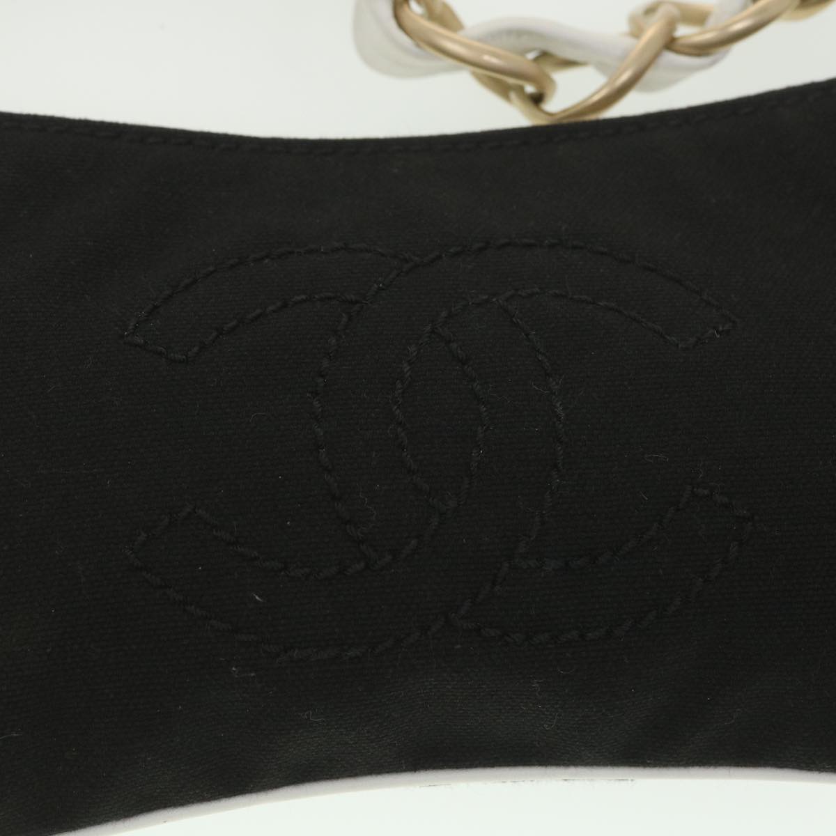 CHANEL Shoulder Bag Canvas Black CC  bs4514