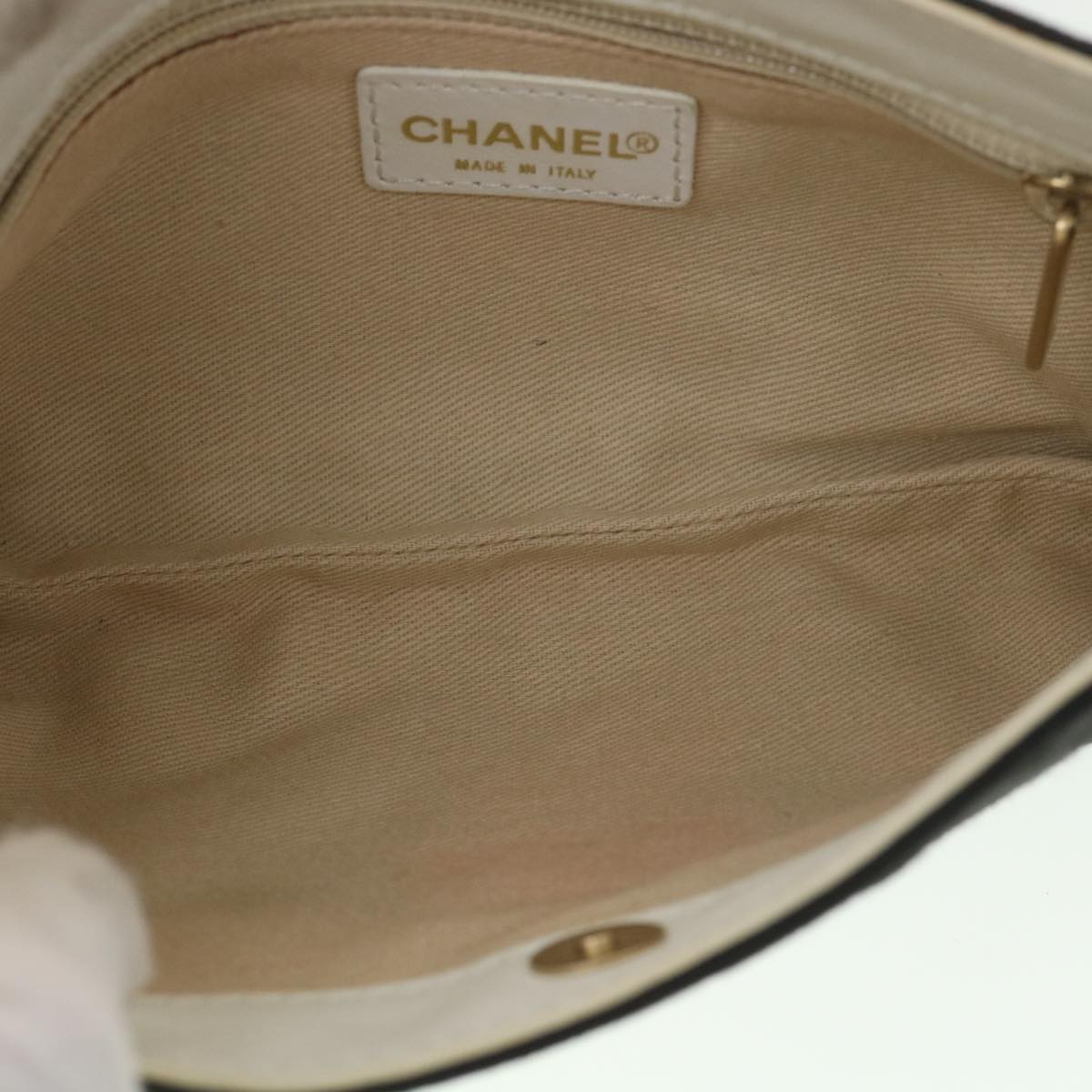 CHANEL Shoulder Bag Canvas Black CC  bs4514