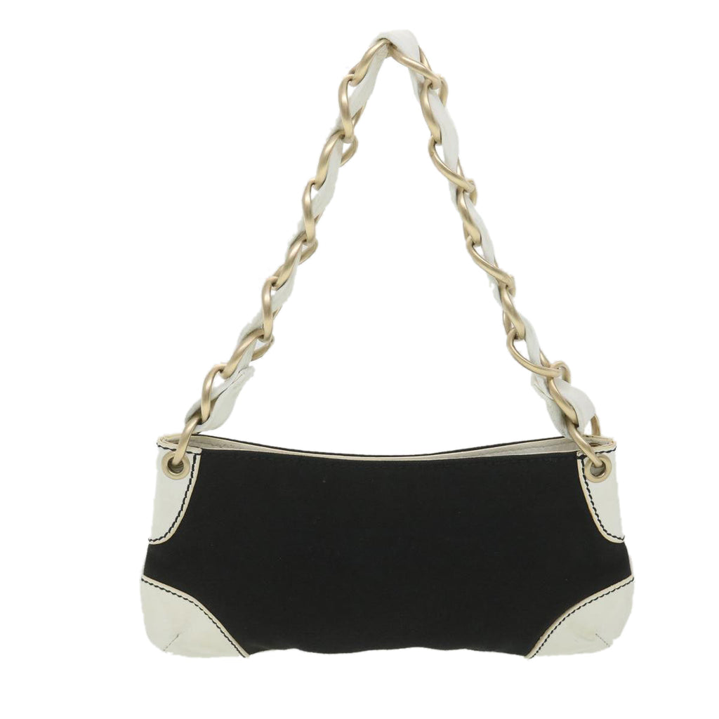 CHANEL Shoulder Bag Canvas Black CC  bs4514