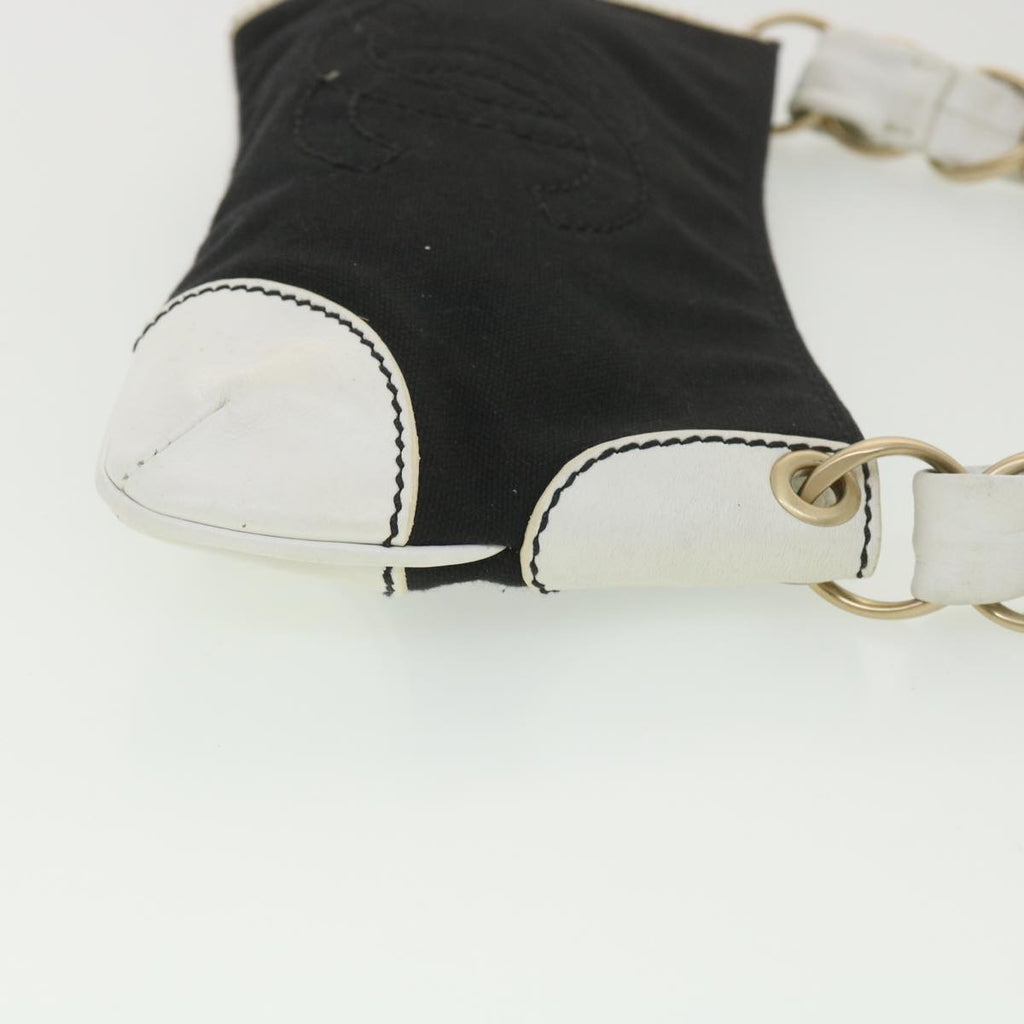 CHANEL Shoulder Bag Canvas Black CC  bs4514