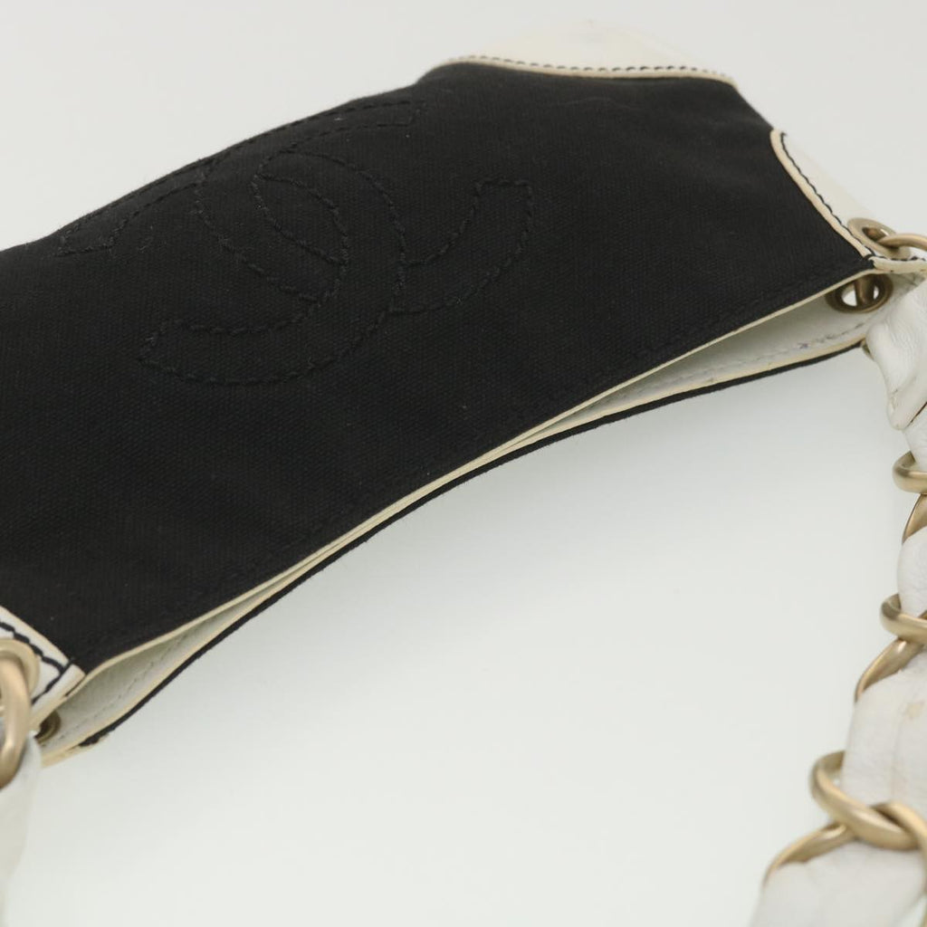CHANEL Shoulder Bag Canvas Black CC  bs4514
