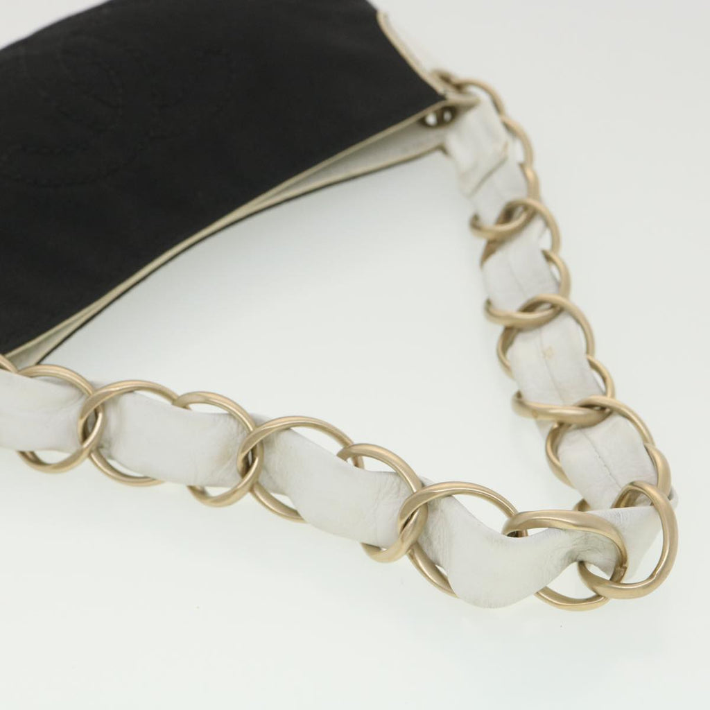 CHANEL Shoulder Bag Canvas Black CC  bs4514