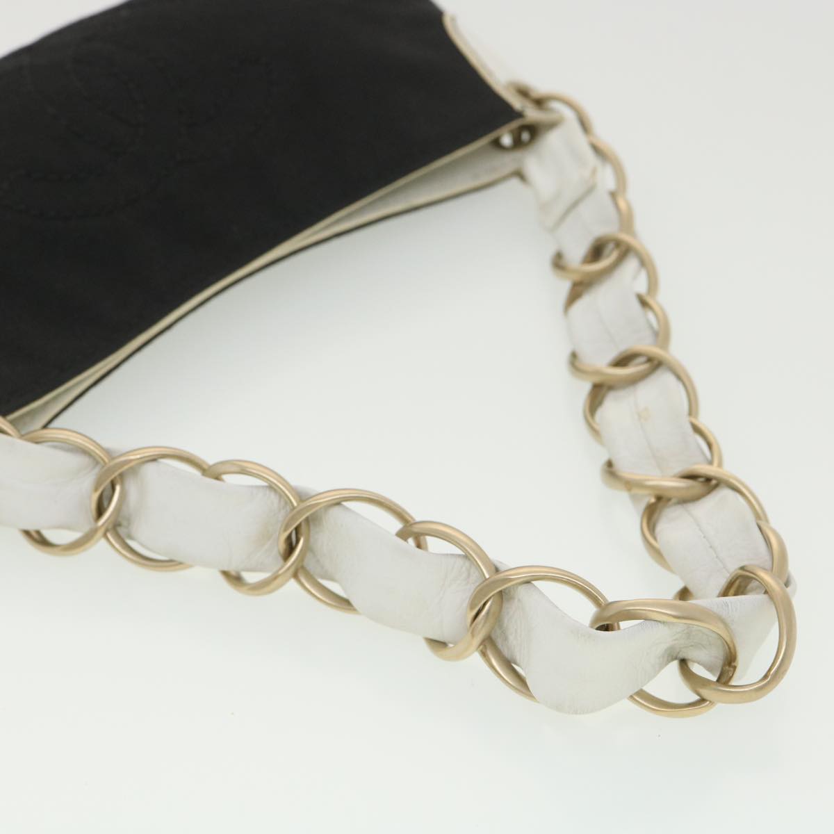 CHANEL Shoulder Bag Canvas Black CC  bs4514