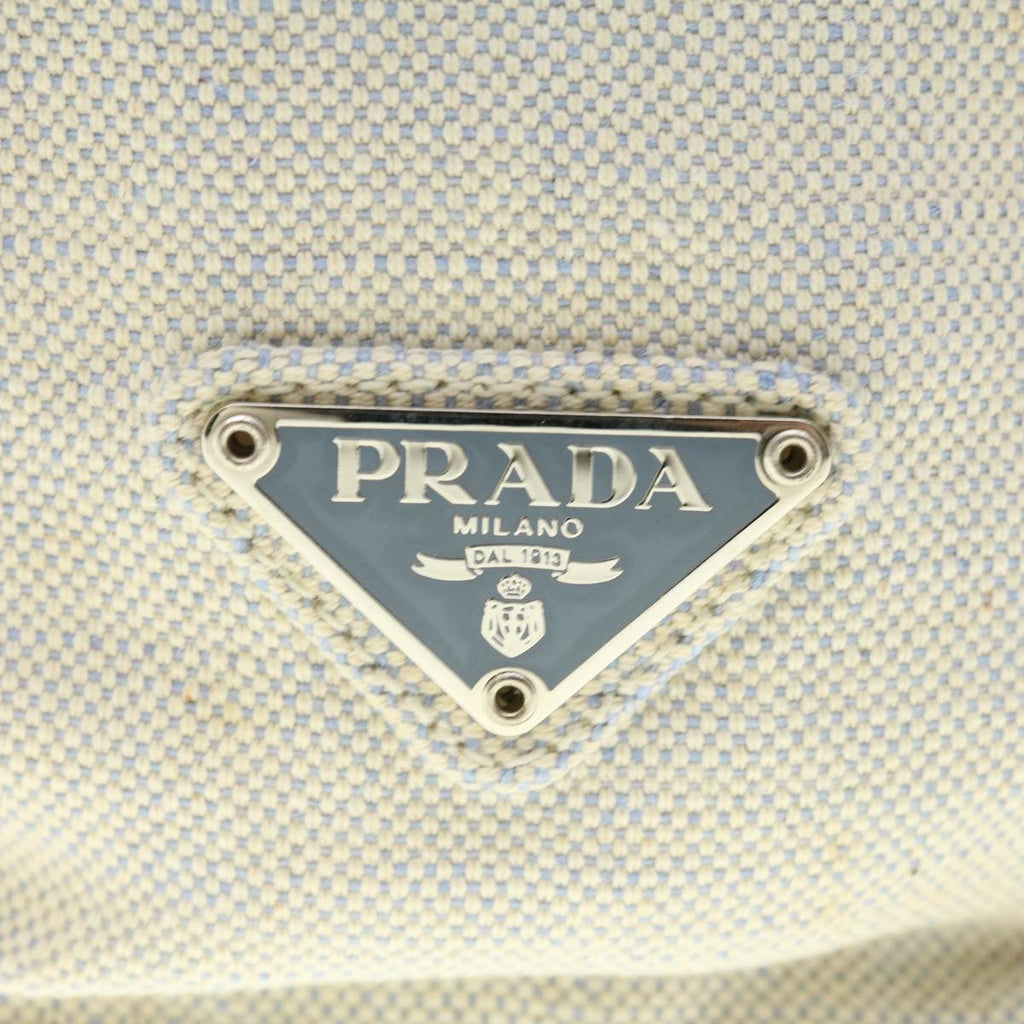 PRADA Shoulder Bag Canvas Beige  bs4793