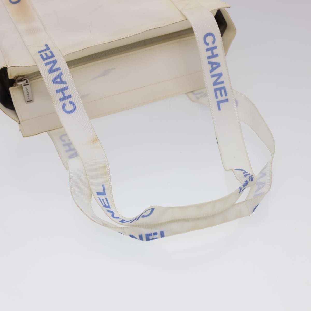 CHANEL Shoulder Bag Nylon White CC  bs4932