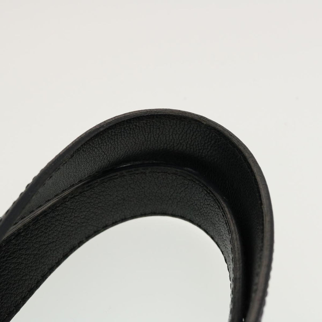CHANEL Shoulder Bag Coated Canvas Black CC  bs5228