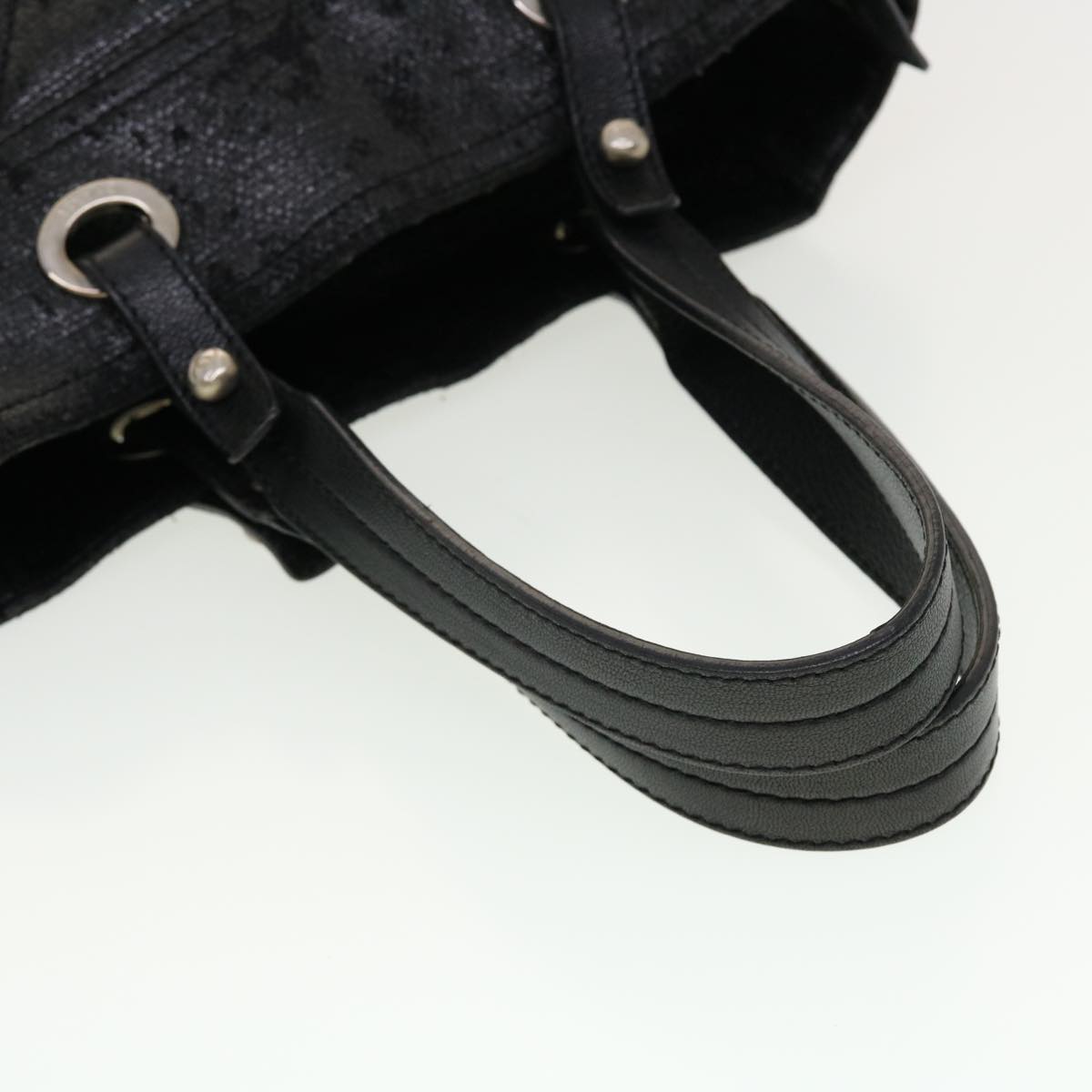 CHANEL Shoulder Bag Coated Canvas Black CC  bs5228