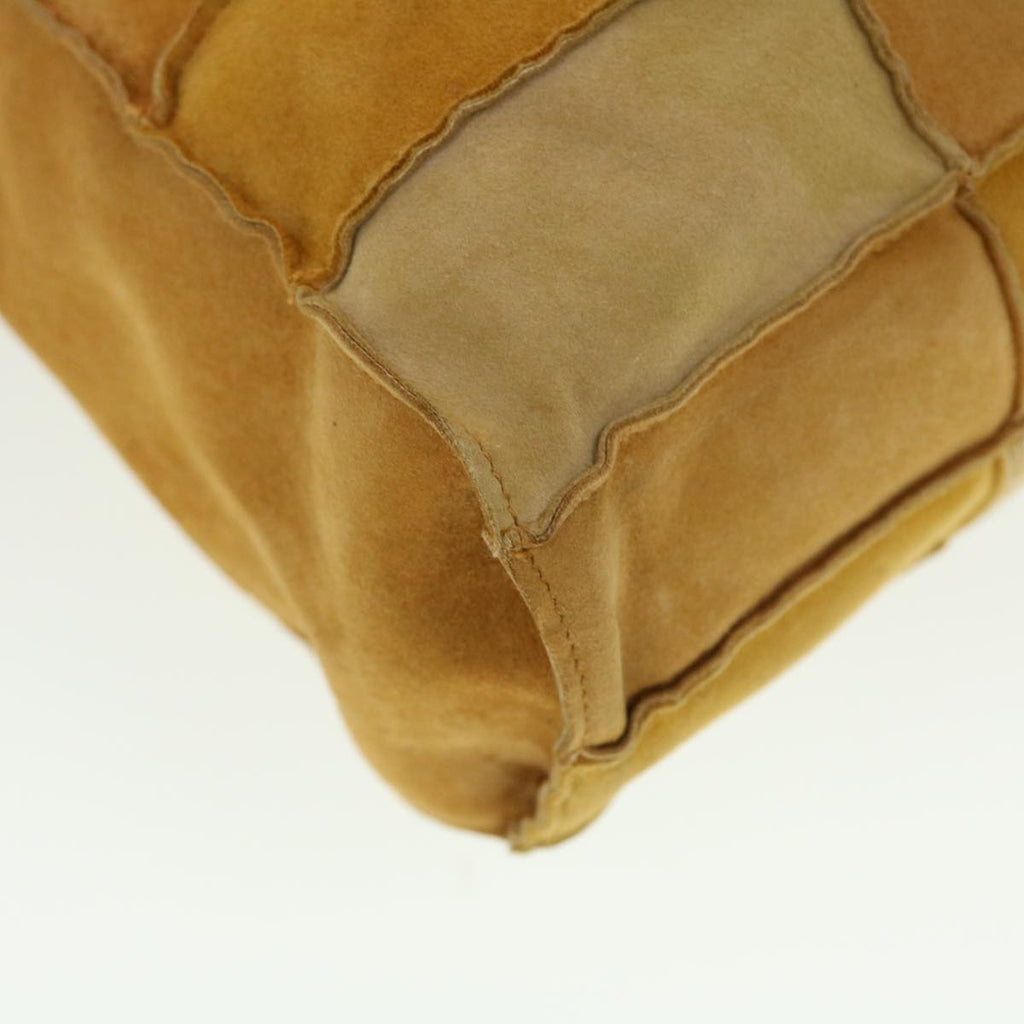 CHANEL Shoulder Bag Suede Beige CC  bs5309