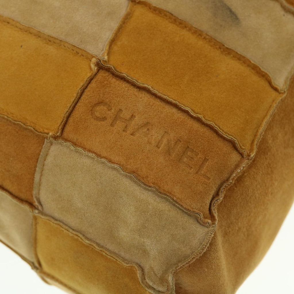 CHANEL Shoulder Bag Suede Beige CC  bs5309