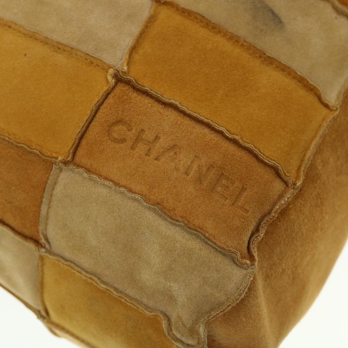 CHANEL Shoulder Bag Suede Beige CC  bs5309